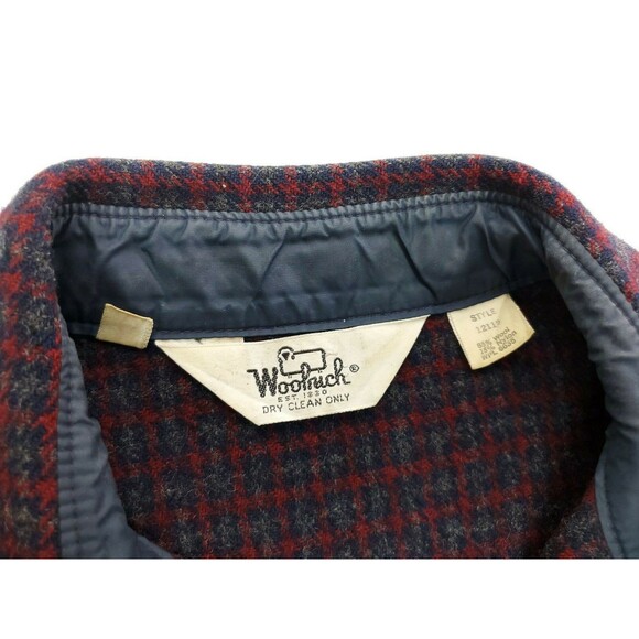 Vintage Woolrich Mens Wool Blend Plaid Flannel Button Front Shirt Size L - Picture 3 of 6
